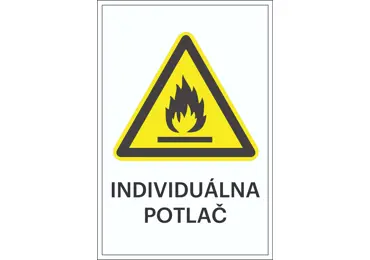 Warnkennzeichnung – Warnung vor Brandgefahr + individueller Text