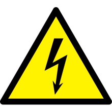 Warnkennzeichnung, Warnung vor elektrischer Spannung – Aluminium-Kompositwerkstoff, 400×347 mm