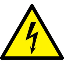 Warnkennzeichnung, Warnung vor elektrischer Spannung – Antirutsch-PVC, 400×347 mm