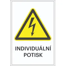 Warnkennzeichnung, Warnung vor elektrischer Spannung, individueller Text – Aluminium-Kompositwerkstoff, 300×450 mm