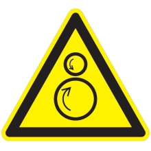 Warnkennzeichnung, Warnung vor gegensätzlichen Rollen – Aluminium-Kompositwerkstoff, 100×87 mm