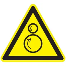 Warnkennzeichnung, Warnung vor gegensätzlichen Rollen – Antirutsch-PVC, 400×347 mm