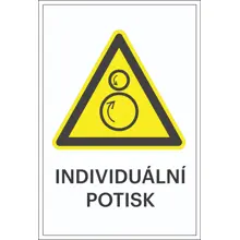 Warnkennzeichnung, Warnung vor gegensätzlichen Rollen, individueller Text – Aluminium-Kompositwerkstoff, 300×450 mm