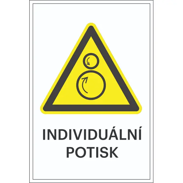 Warnkennzeichnung, Warnung vor gegensätzlichen Rollen, individueller Text – Kunststoff, 300×450 mm