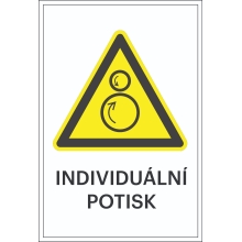 Warnkennzeichnung, Warnung vor gegensätzlichen Rollen, mit Möglichkeit des individuellen Textes – Folie, 100×150 mm