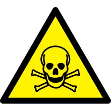 Warnkennzeichnung, Warnung vor giftigen Stoffen – Antirutsch-PVC, 600×520 mm