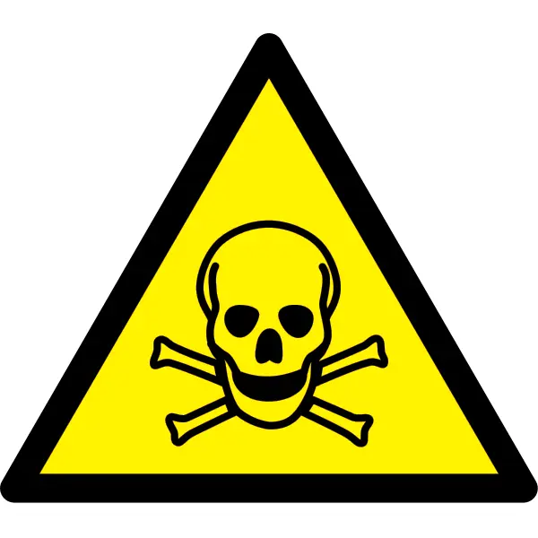 Warnkennzeichnung, Warnung vor giftigen Stoffen – Antirutsch-PVC, 600×520 mm