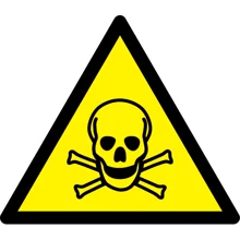 Warnkennzeichnung, Warnung vor giftigen Stoffen – Antirutsch-PVC, 600×520 mm