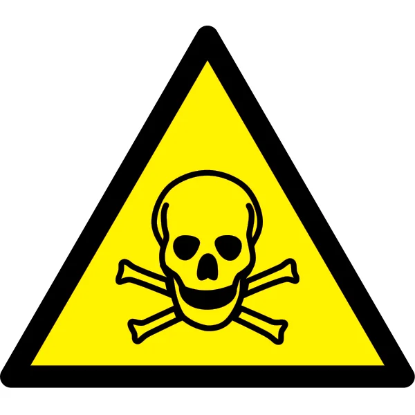 Warnkennzeichnung, Warnung vor giftigen Stoffen – Antirutsch-PVC, 600×520 mm