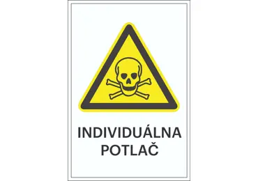 Warnkennzeichnung – Warnung vor giftigen Stoffen + individueller Text