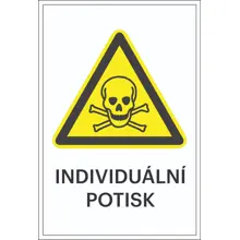 Warnkennzeichnung, Warnung vor giftigen Stoffen, individueller Text – Kunststoff, 300×450 mm