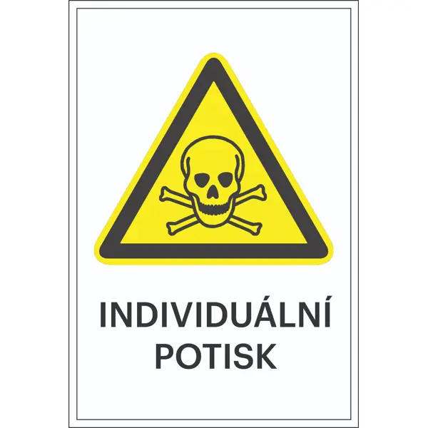 Warnkennzeichnung, Warnung vor giftigen Stoffen, individueller Text – Kunststoff, 300×450 mm