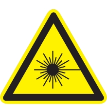 Warnkennzeichnung, Warnung vor Laserstrahlen – Aluminium-Kompositwerkstoff, 200×173 mm