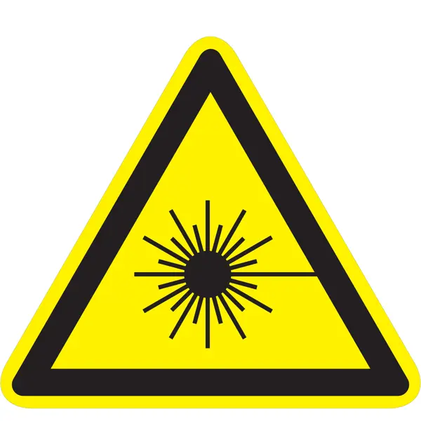 Warnkennzeichnung, Warnung vor Laserstrahlen – Aluminium-Kompositwerkstoff, 200×173 mm