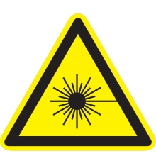 Warnkennzeichnung, Warnung vor Laserstrahlen – Aluminium-Kompositwerkstoff, 400×347 mm