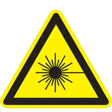 Warnkennzeichnung, Warnung vor Laserstrahlen – Aluminium-Kompositwerkstoff, 600×520 mm