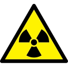 Warnkennzeichnung, Warnung vor radioaktiven Stoffen – Polycarbonat, 600×520 mm