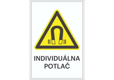 Warnkennzeichnung – Warnung vor starkem Magnet + individueller Text