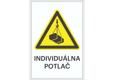 Warnkennzeichnung – Warnung vor starker Belastung der Biegevorrichtung + individueller Text