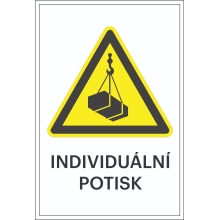 Warnkennzeichnung, Warnung vor starker Belastung der Biegevorrichtung, mit Möglichkeit des individuellen Textes – Folie, 100×150 mm