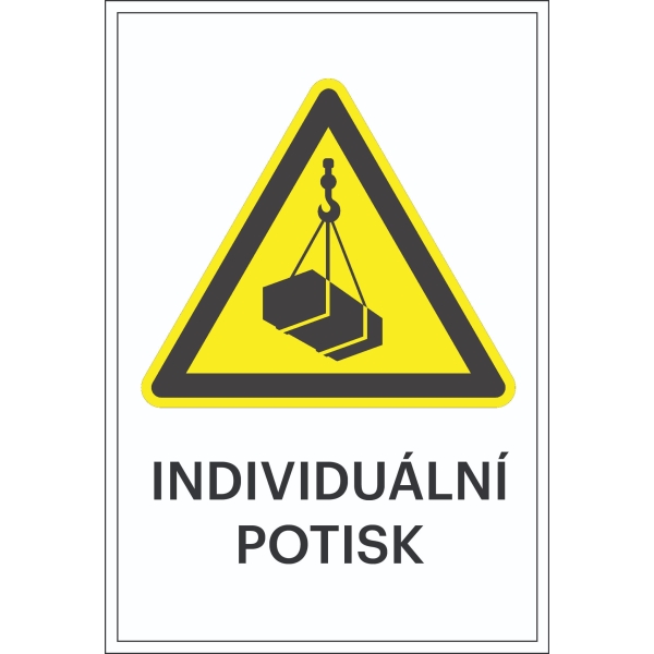 Warnkennzeichnung, Warnung vor starker Belastung der Biegevorrichtung, mit Möglichkeit des individuellen Textes – Folie, 100×150 mm