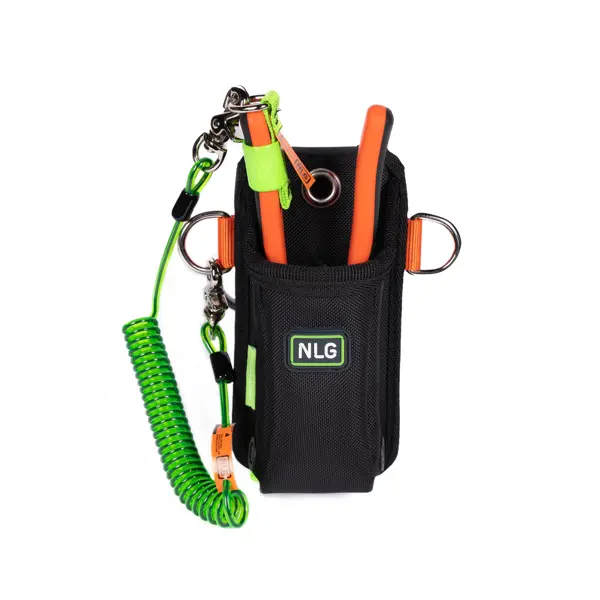 Werkzeugetui NLG mit Horn und Tragfähigkeit 5 kg – Nylon, grün-schwarz, 220×100×50 mm