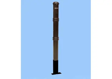 Zierpfosten ANTIK – Metall, schwarz-kupferrot, 1050 mm, fest zum Einbetonieren