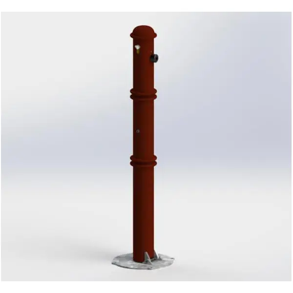 Zierpfosten ANTIK – Metall, schwarz-kupferrot, 900 mm, klappbar