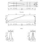 Zweiseitige Betonschutzplanke TYP100 – linkes Endstück, 4000×695×1000 mm