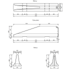 Zweiseitige Betonschutzplanke TYP100 – linkes Endstück, 4000×695×1000mm