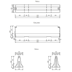 Zweiseitige Betonschutzplanke TYP100 – Mittelstück, 4000×695×1000 mm