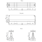 Zweiseitige Betonschutzplanke TYP100 – Mittelstück, 4000×695×1000mm