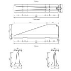 Zweiseitige Betonschutzplanke TYP120 – linkes Endstück, 4000×695×1200 mm