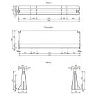 Zweiseitige Betonschutzplanke TYP120 – Mittelstück, 4000×695×1200mm