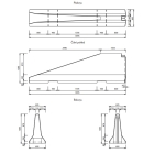 Zweiseitige Betonschutzplanke TYP120 – rechtes Endstück, 4000×695×1200mm