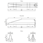 Zweiseitige Betonschutzplanke TYP80 – linkes Endstück, 4000×695×800 mm