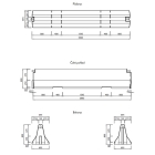 Zweiseitige Betonschutzplanke TYP80 – Mittelstück, 4000×695×800mm
